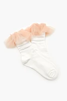 Ruffle-Trim Crew Socks