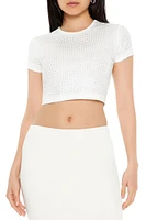 Rhinestone Cropped Tee