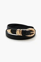 Faux Leather D-Ring Belt