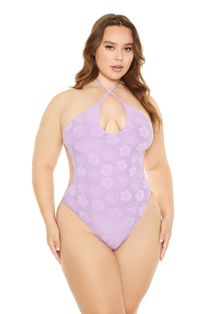 Plus Floral One-Piece Swimsuit