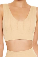 Seamless Cable Knit Sports Bra