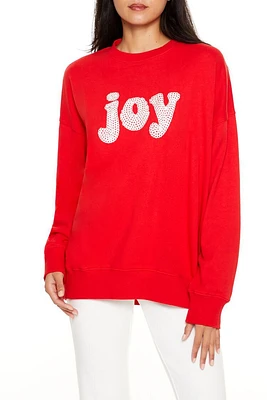 Embroidered Joy Pullover