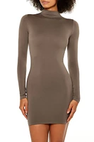 Mock Neck Bodycon Mini Dress