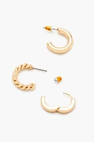 Twisted Hoop Earring Set