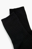 Waffle Knit Crew Socks