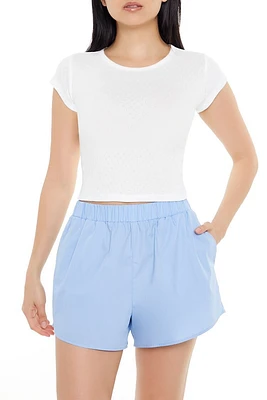 Pointelle Cap-Sleeve Baby Tee