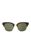 Half-Rim Tortoiseshell Sunglasses