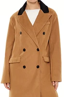 Two-Tone Double-Breasted Trench Coat