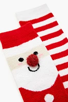 Santa Pom Pom Crew Socks Set - 2 pack