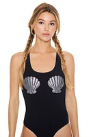 Rhinestone Seashell Bodysuit