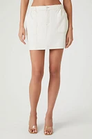 Twill A-Line Mini Skirt