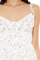 Floral Tie-Strap Mini Dress