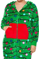 Plus Christmas Lights Jumpsuit