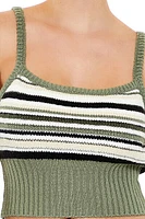 Striped Sweater-Knit Cami