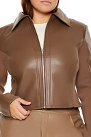 Plus Faux Leather Jacket