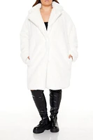 Plus Faux Fur Longline Coat