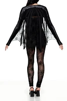 Spider Web Bodysuit & Cape Costume