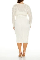 Plus Shrug & Midi Dress Set