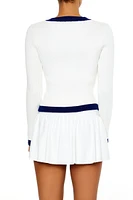 6 Graphic V-Neck Sweater
