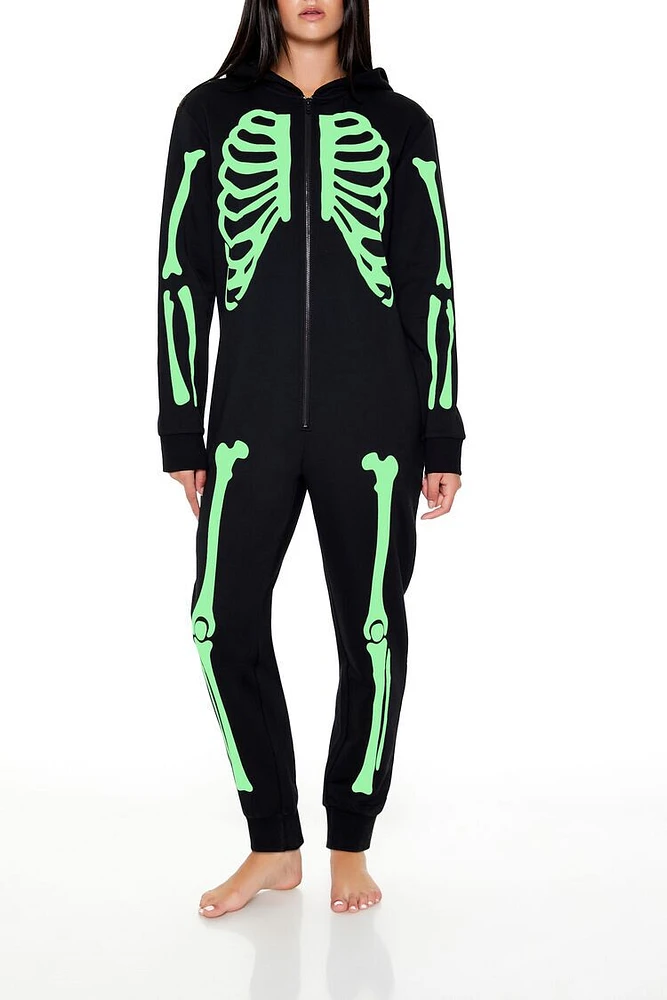 Glow-in-the-Dark Skeleton Pajama Jumpsuit