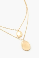 Layered Round Pendant Necklace