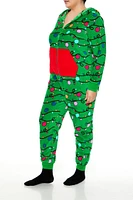 Plus Christmas Lights Jumpsuit