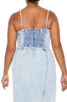 Plus Cropped Denim Cami