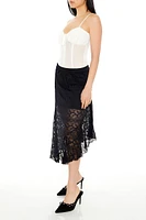 Lace Tulip-Hem Midi Skirt