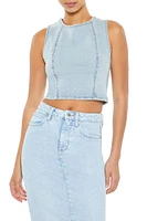 Denim Cropped Tank Top