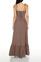 Sweetheart Tie-Strap Maxi Dress
