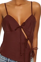 Tie-Front Cutout Cami