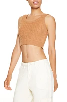 Cable Sweater-Knit Crop Top