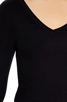 Cropped Long-Sleeve Top