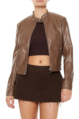 Faux Leather Moto Jacket