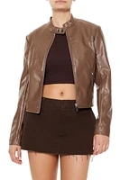 Faux Leather Moto Jacket