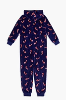 Kids Candy Cane Pajama Jumpsuit (Girls + Boys)