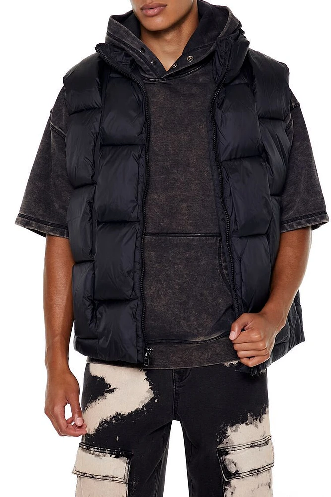 Quilted Zip-Up Puffer Vest