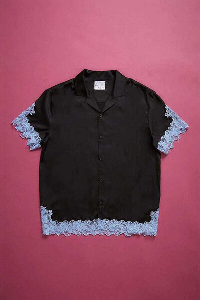 Unisex Betsey Johnson Lace-Trim Shirt