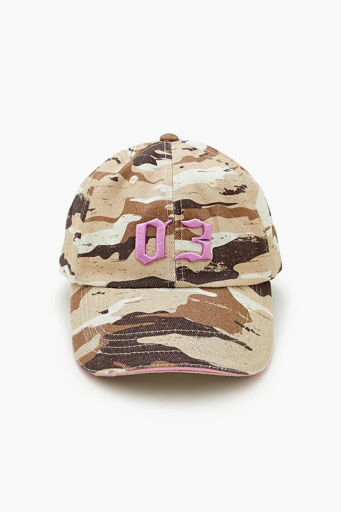 03 Embroidered Camo Baseball Cap