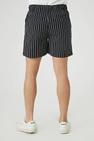 Pinstriped Drawstring Shorts