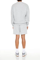 Cotton-Blend Crew Neck Pullover