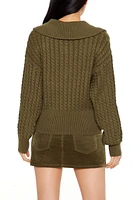 Half-Zip Cable Knit Sweater