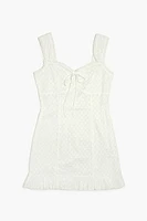 Sweetheart Ruffle-Hem Mini Dress