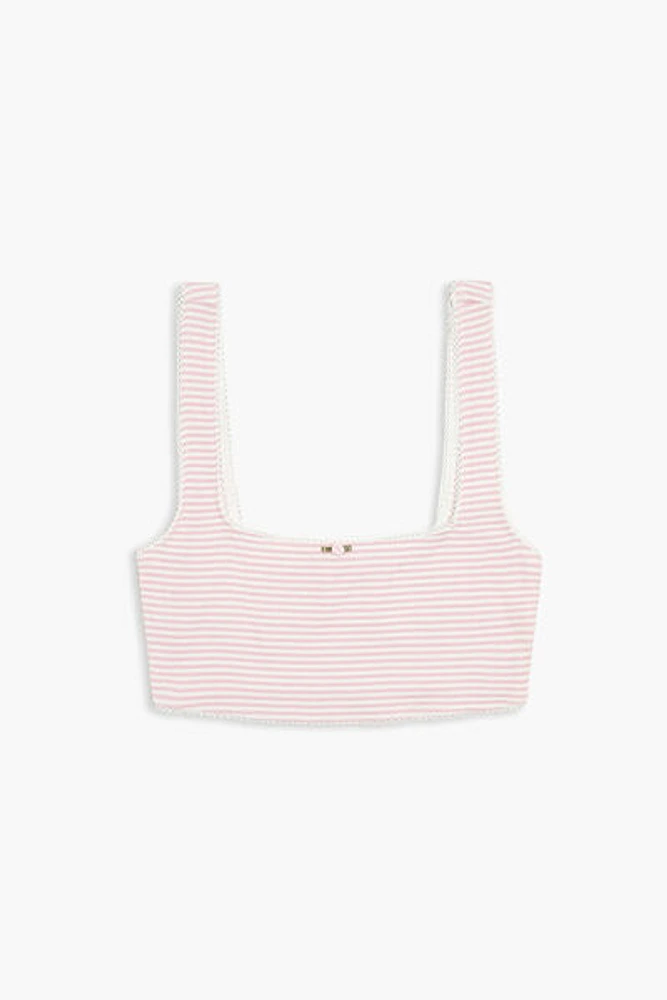 Rosette Striped Bralette