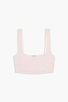 Rosette Striped Bralette