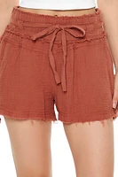 Gauze Tie-Waist Shorts