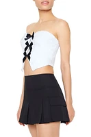 Bow Split-Hem Tube Top