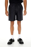 Geo Textured Drawstring Shorts