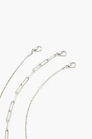 Anchor & Omega Chain Necklace Set