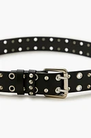 Studded Faux Leather Belt